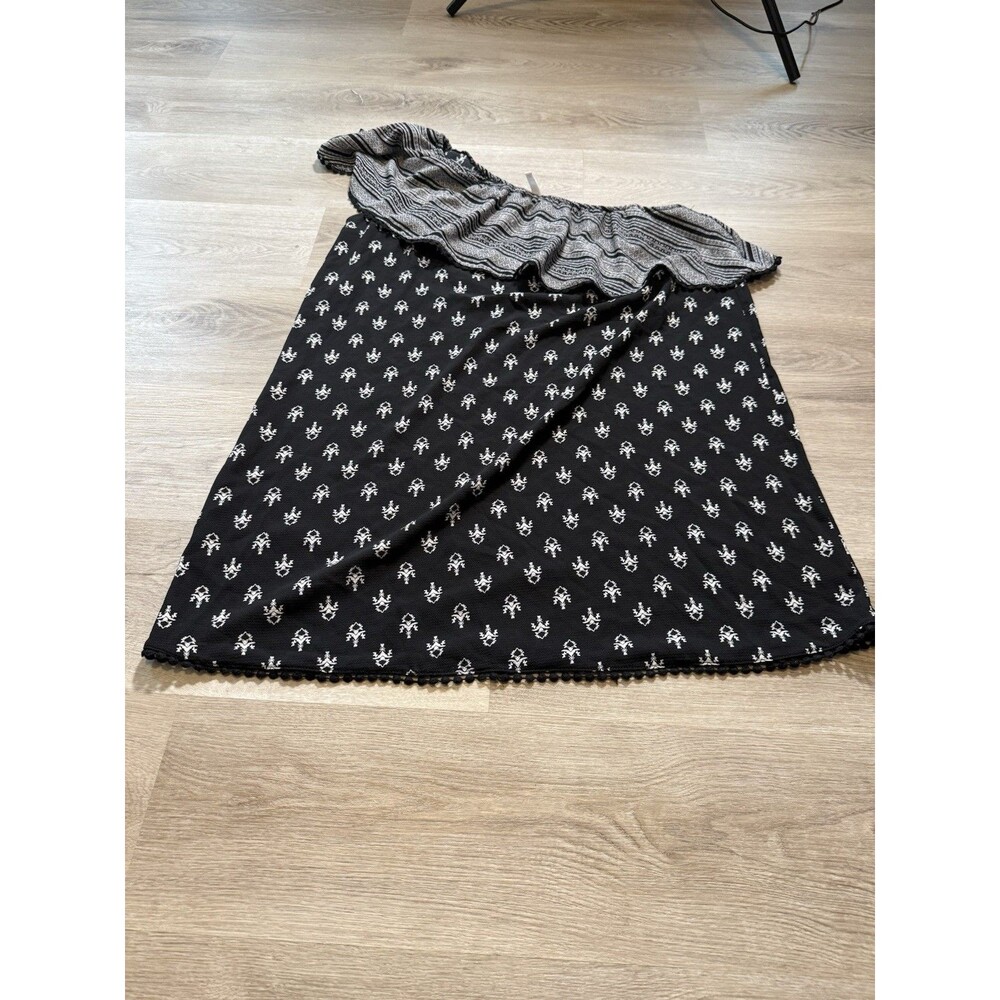Xhilaration Black White Boho Maxi Dress Women’s XXL Smocked